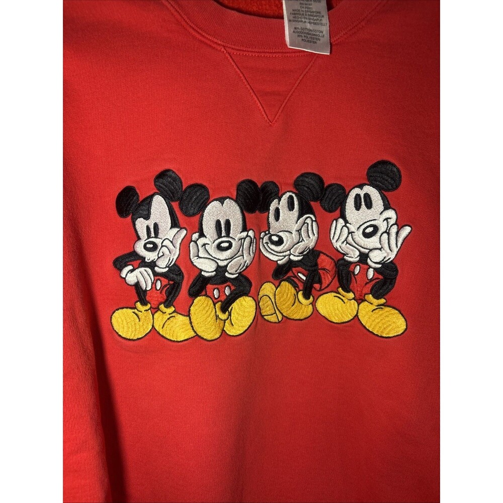 Red Disney Mikey Mouse Sweatshirt XL - Picture 5 of 7
